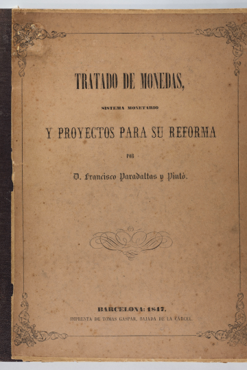 Portada del tractat de reforma de la moneda