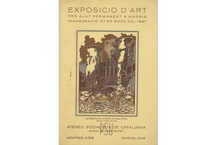 Exposició d’art pro ajut permanent a Madrid. Barcelona, Ateneu Socialista, 27 de març de 1937