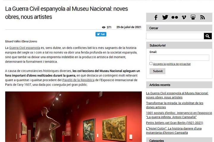 La Guerra Civil espanyola al Museu Nacional: noves obres, nous artistes