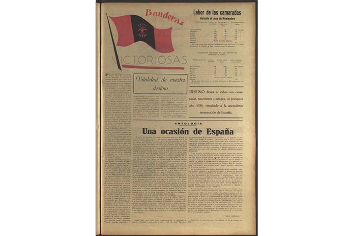 Destino: política de unidad. núm. 96 (1 gener 1939), p. 7