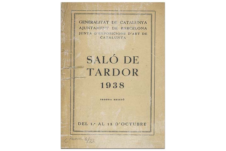 Saló de tardor 1938. Barcelona: Junta d’Exposicions d’Art de Catalunya, 1938