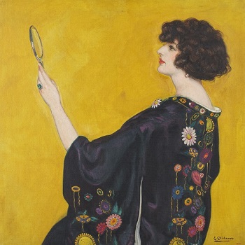 Imatge de Dona de perfil amb quimono d'Eduardo Chicharro