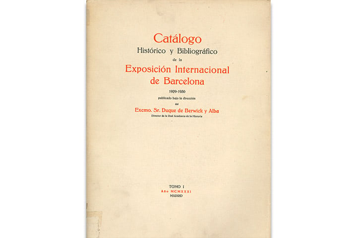 Catálogo histórico y bibliográfico de la Exposición Internacional de Barcelona