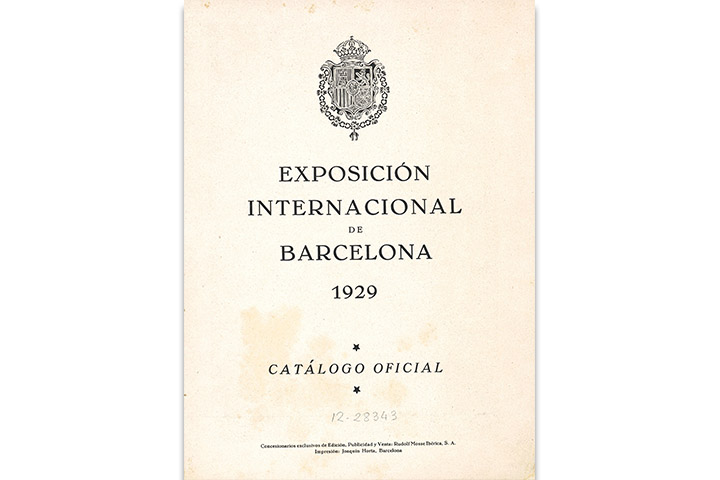 Exposición Internacional de Barcelona 1929: catálogo oficial