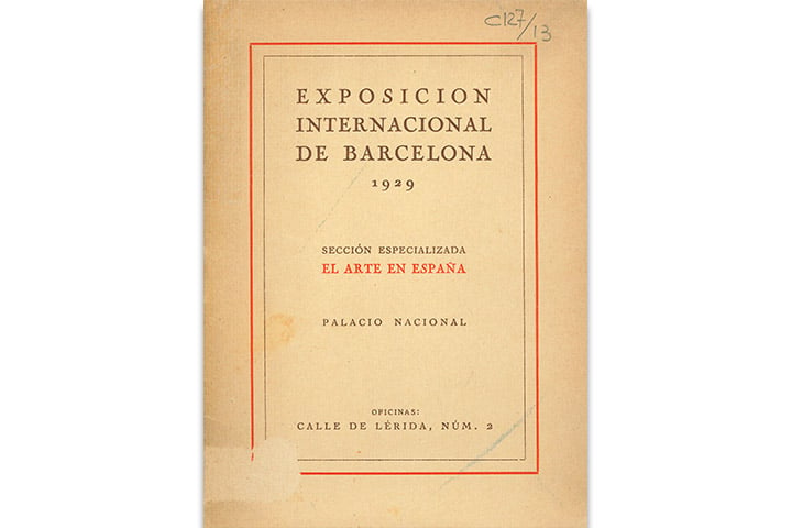 Exposición Internacional de Barcelona 1929: Sección especializada “El Arte en España”: Palacio Nacional: [Garantías que ofrece la exposición de Barcelona a las entidades religiosas o cabildos para la exhibición de objetos de su propiedad o custodia]