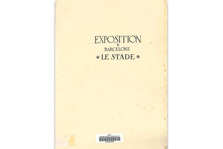 Exposition de Barcelone 1929: section des sports: le stade