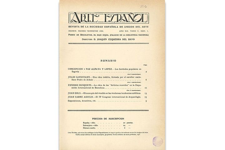 Arte español: revista de la Sociedad de Amigos del Arte Arte español: revista de la Sociedad de Amigos del Arte