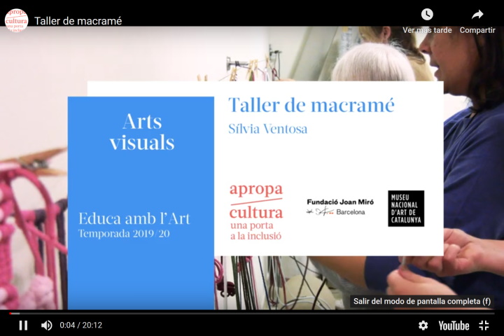 Taller de macramé, Sílvia Ventosa - Apropa Cultura