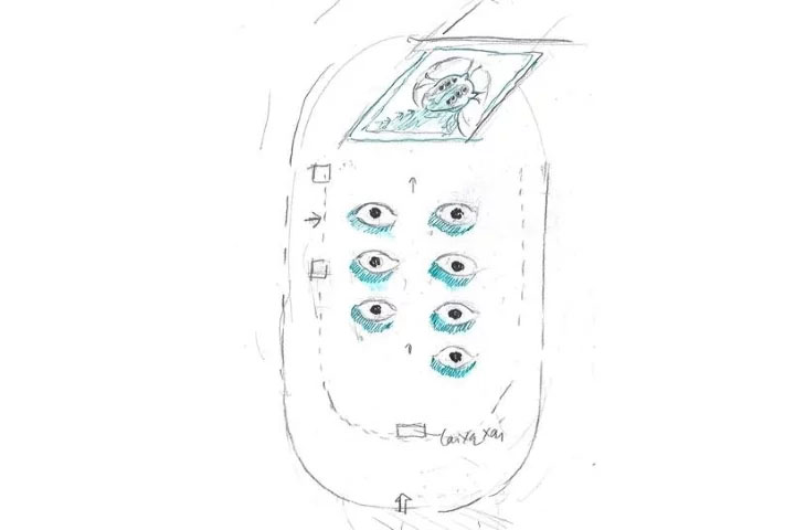 Miralda. Preparatory drawing of the 7 "Taulaülls". 2018