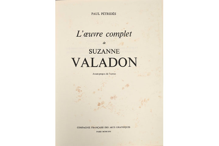 L'Oeuvre complet de Suzanne Valadon