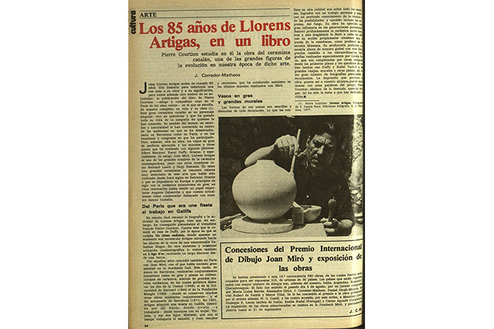 Los 85 años de Llorens Artigas en un libro Los 85 años de Llorens Artigas en un libro