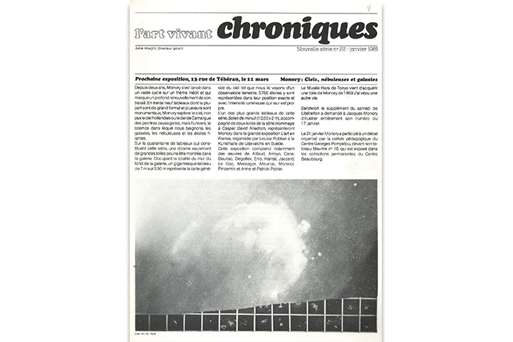 Chroniques: l’art vivant Chroniques: l’art vivant