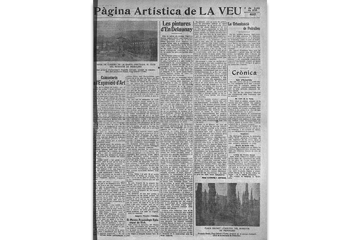 La Veu de Catalunya. Pàgina artística La Veu de Catalunya. Pàgina artística