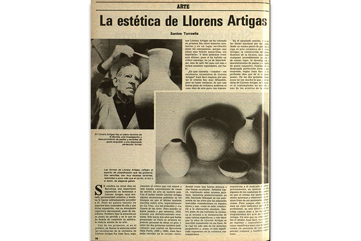 La estética de Llorens Artigas