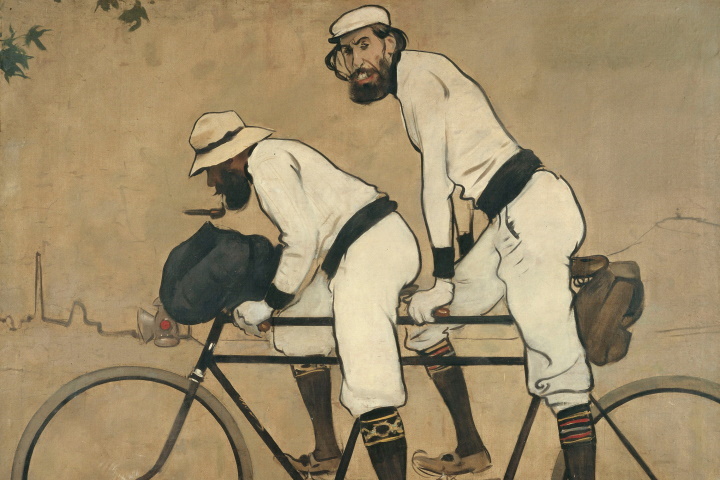 Ramon Casas i Pere Romeu en un tàndem, Ramon Casas