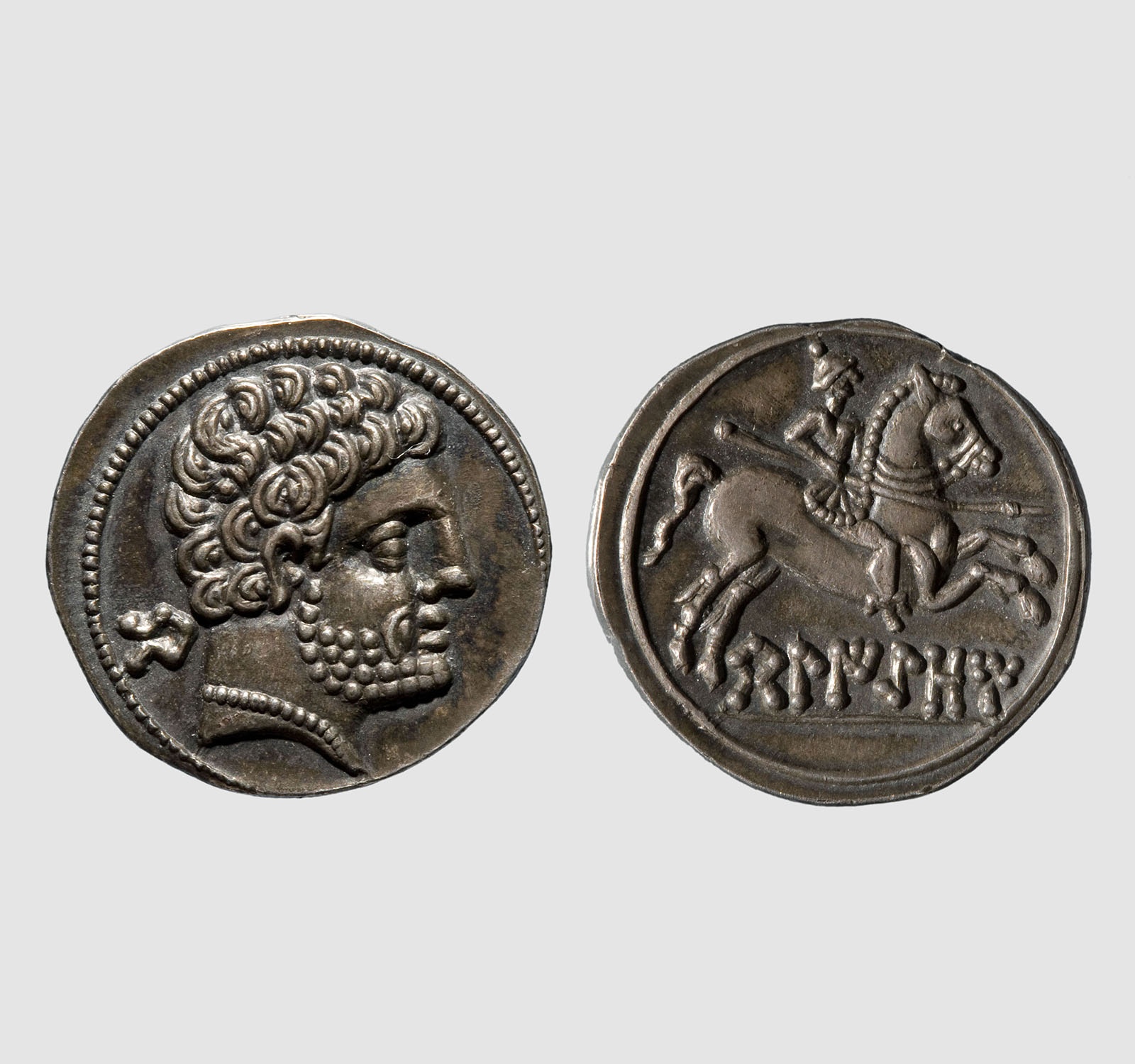 Denari de Belikiom, segona meitat del segle II aC – inicis del segle I aC Denari de Belikiom, segona meitat del segle II aC – inicis del segle I aC