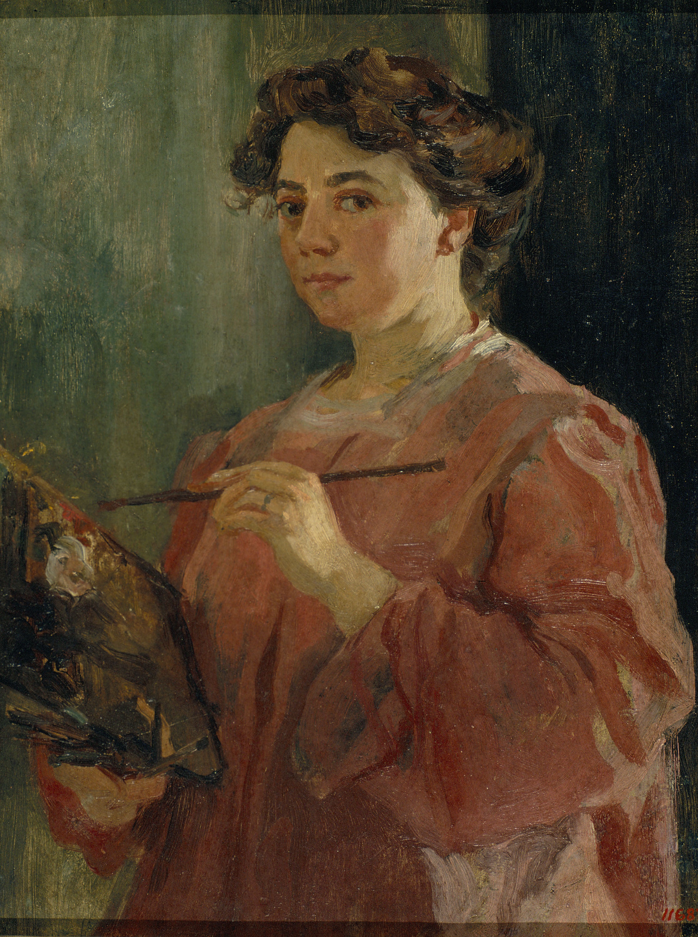 Autoretrat, Lluïsa Vidal, 1899