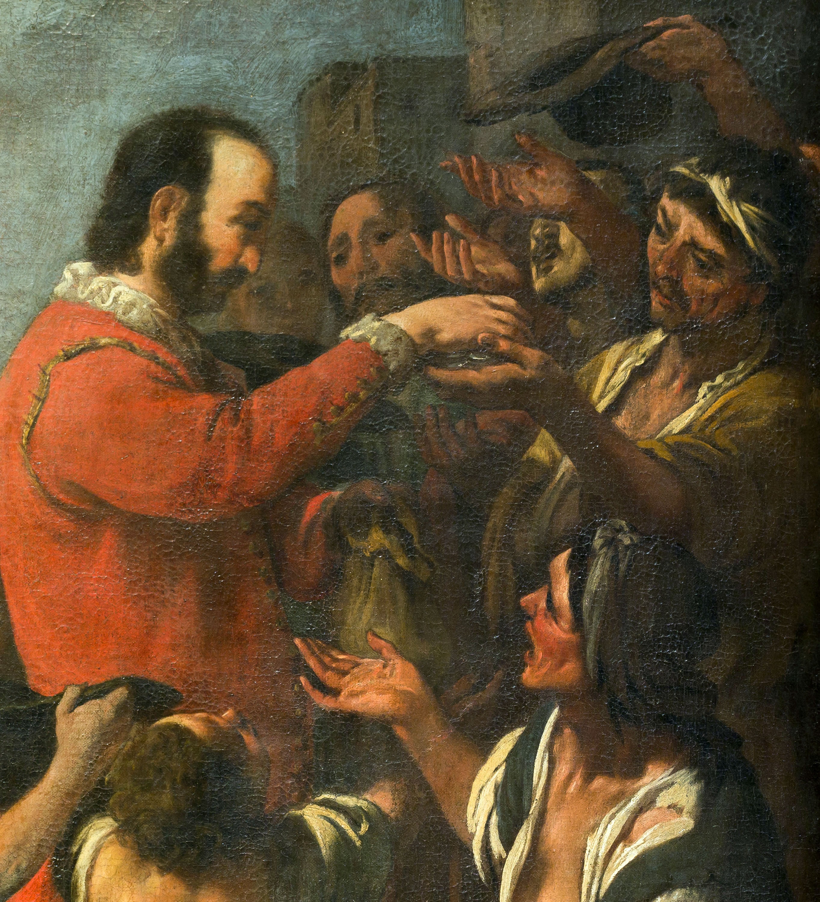 Bernat de Quintaval reparteix els seus béns als pobres Bernat de Quintaval reparteix els seus béns als pobres