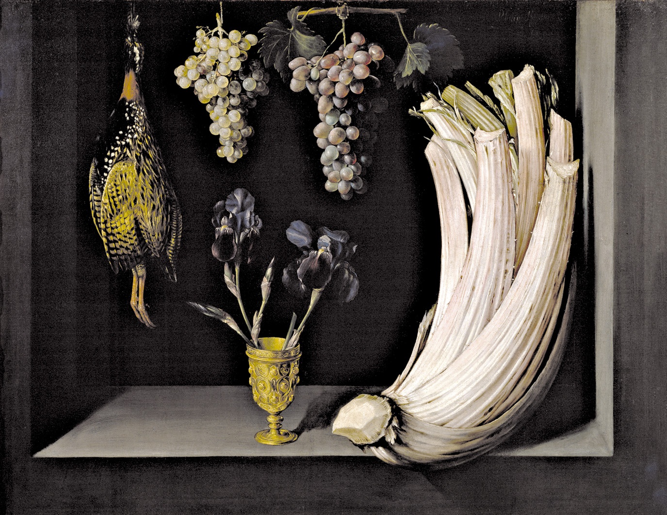 Juan Sánchez Cotán. Bodegón de caza, hortalizas y fruta, 1602. Museo Nacional del Prado, Madrid.