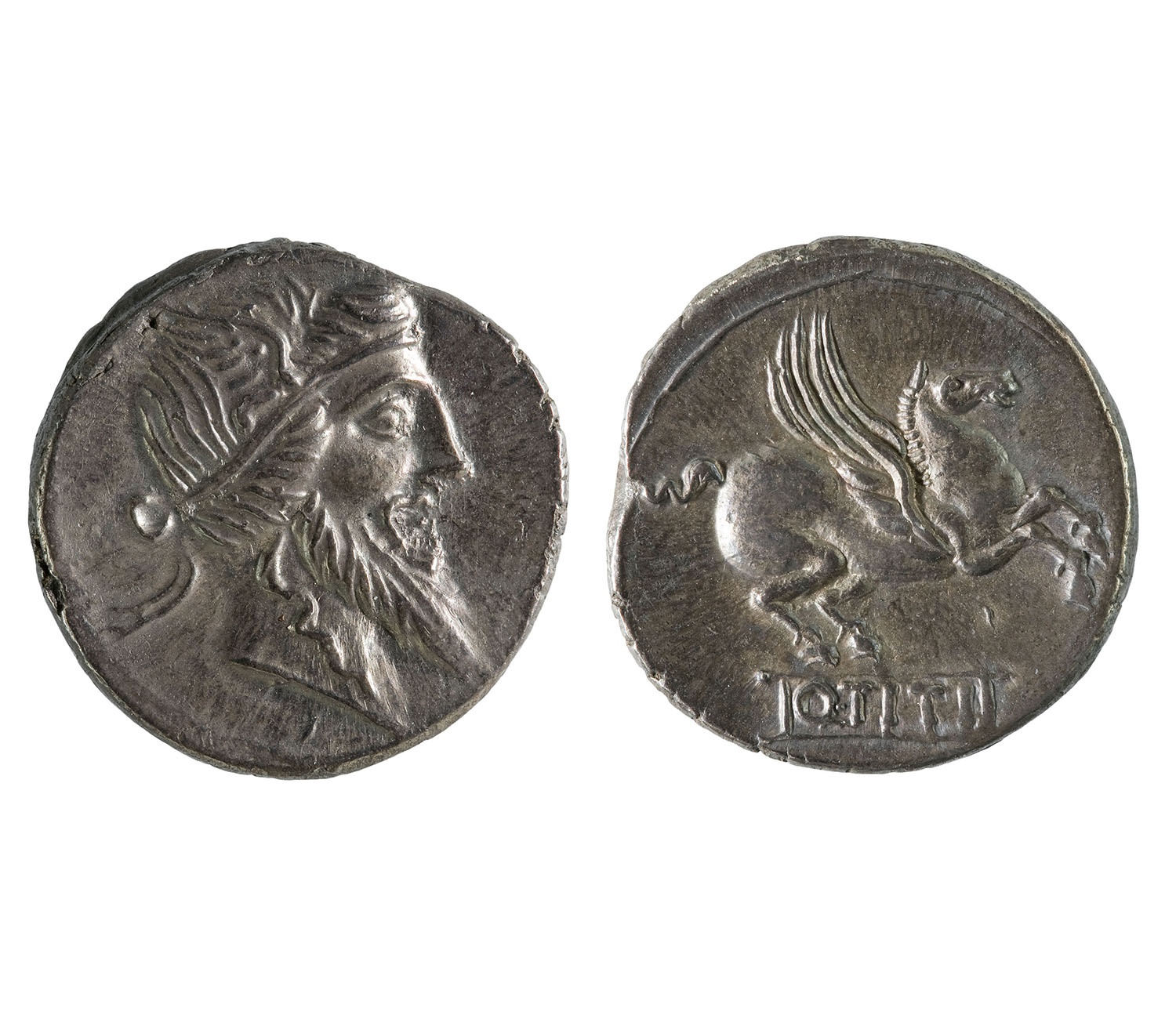 República romana, denari, 90 aC (MNAC/GNC 021992-N) Gabinet Numismàtic de Catalunya del Museu Nacional d’Art de Catalunya, Barcelona República romana, denari, 90 aC (MNAC/GNC 021992-N) Gabinet Numismàtic de Catalunya del Museu Nacional d’Art de Catalunya, Barcelona