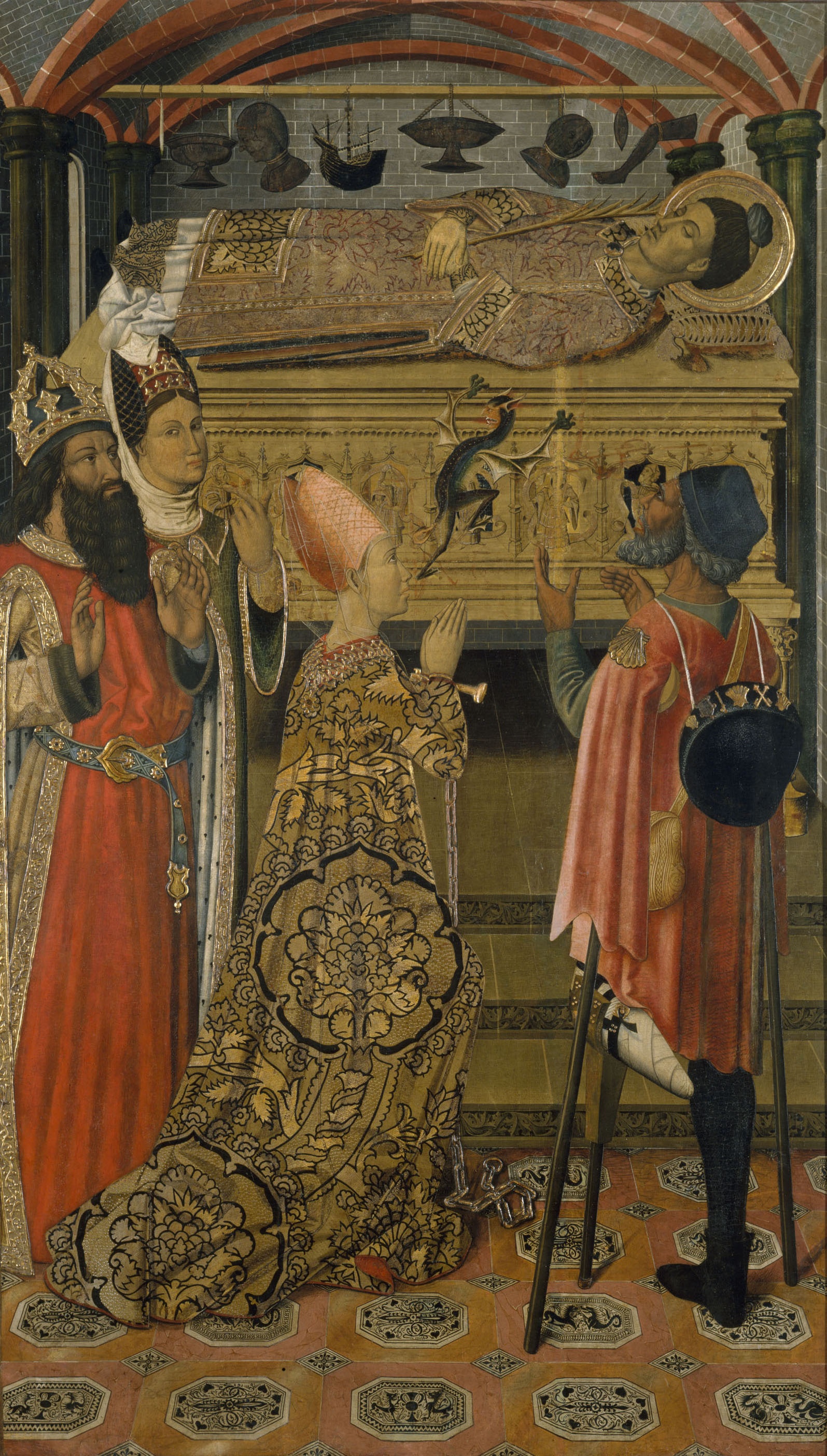 La princesa Eudoxia davant la tomba de Sant Esteve, Grup dels Vergós