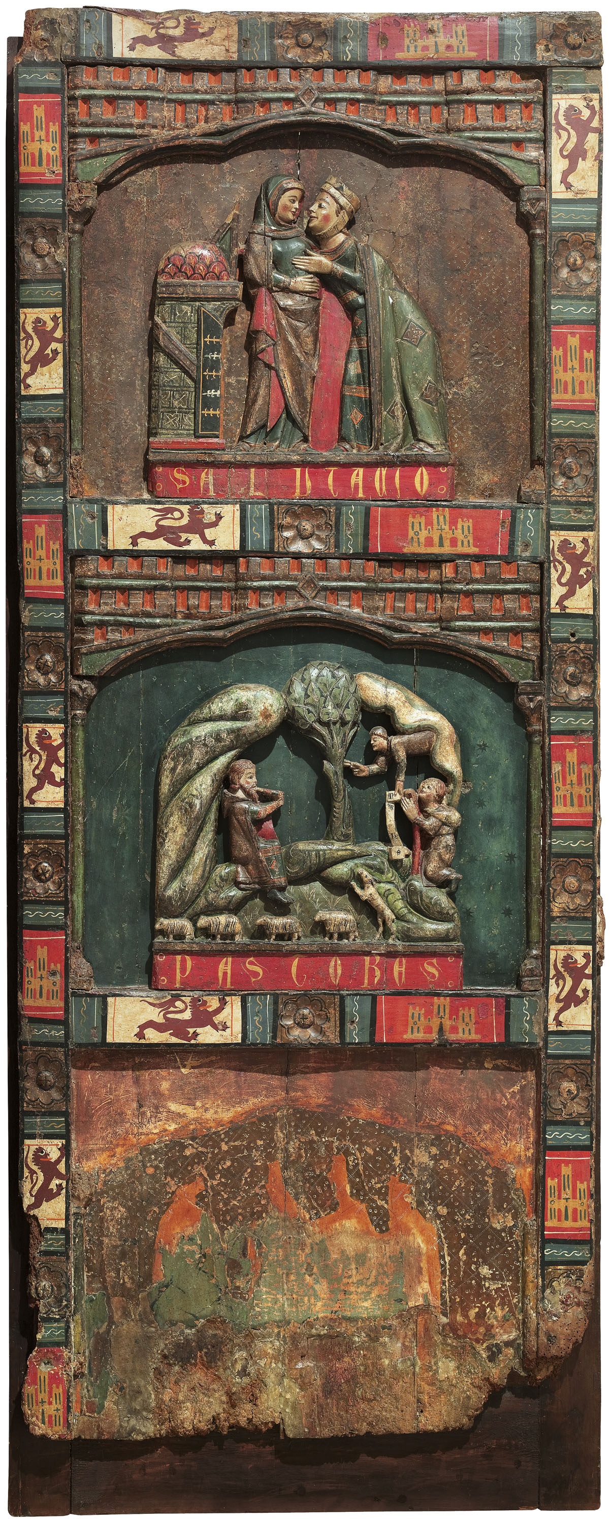 Anónimo, Castilla. Compartimentos de un retablo de la infancia de Cristo, s. XIII. Depósito de la Generalitat de Catalunya, dación Gallardo, 2015