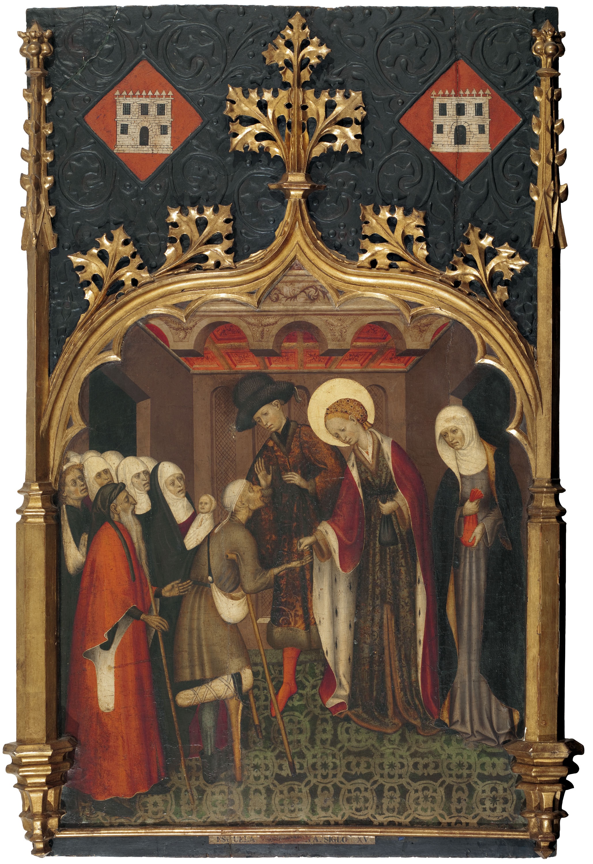 Bernat Martorell, Saint Lucy Giving out Alms, c. 1435.  Long-term loan from the Generalitat de Catalunya, Gallardo cettlement, 2016