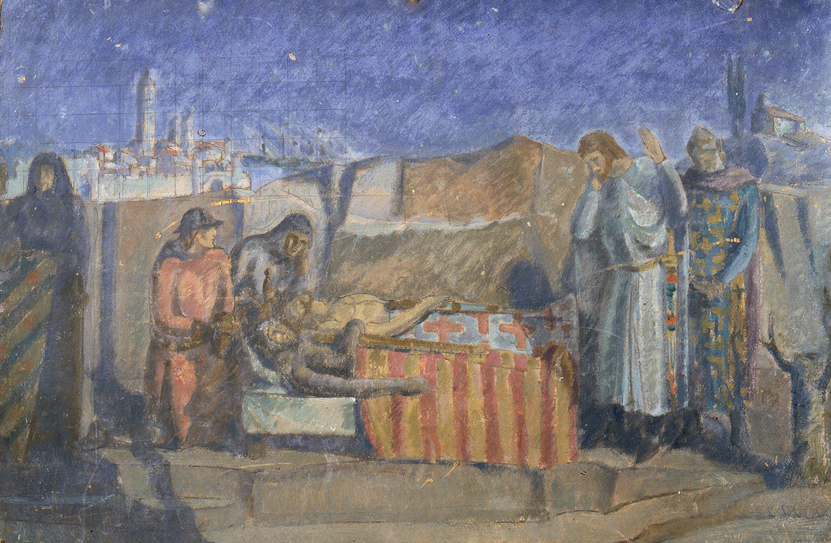Francesc d&#039;Assís Galí - Jaume I davant els cadàvers dels germans Montcada - Cap a 1928-1929