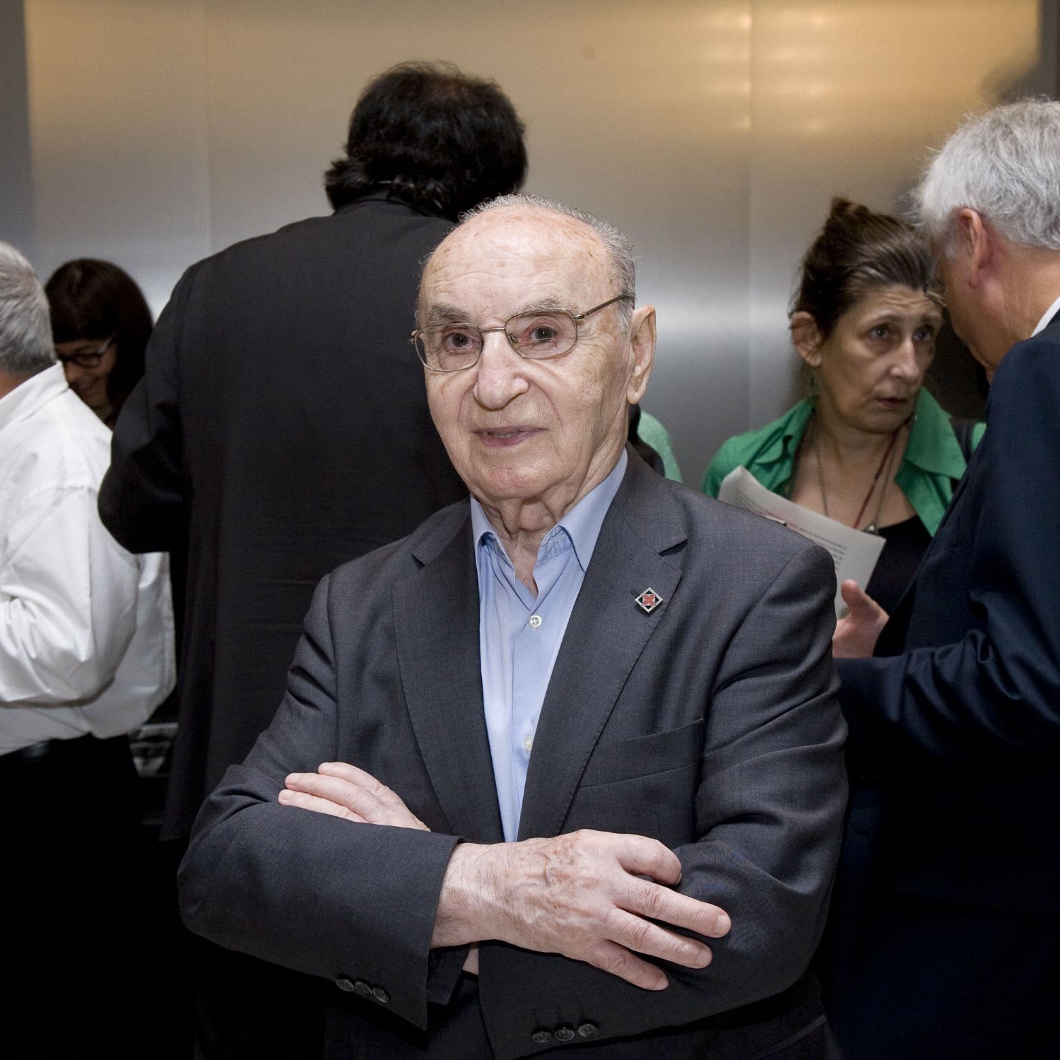 Joan Colom, acte de donació del seu arxiu al museu, 2012. Foto: Marta Mérida