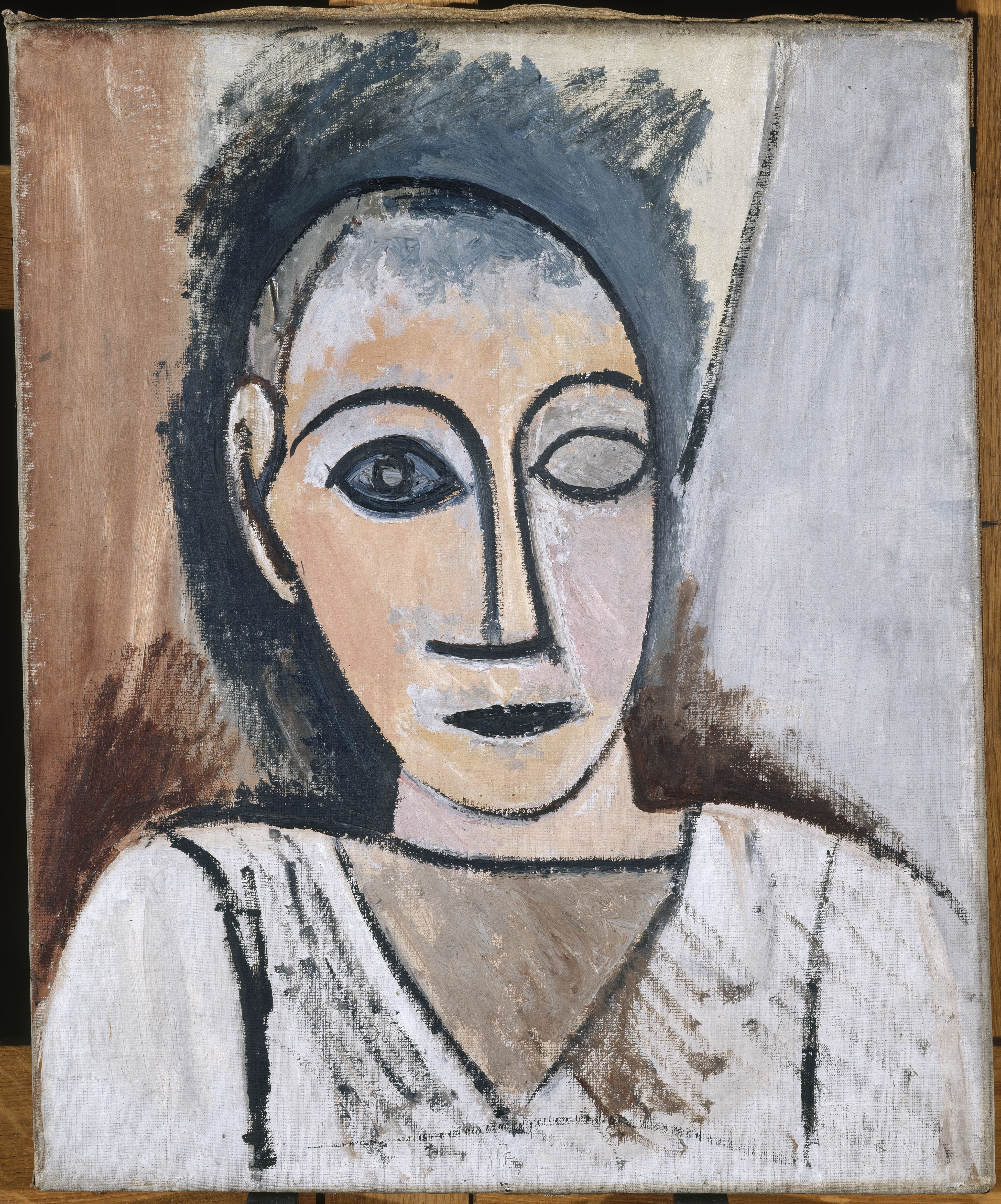 Pablo Picasso. , Buste d&#039;homme (étude pour Les demoiselles d&#039;Avignon), 1907. Paris, Musée national Picasso. © RMN-Grand Palais, René Gabriel Ojéda. © Sucesión Pablo Picasso. VEGAP, Madrid 2016 