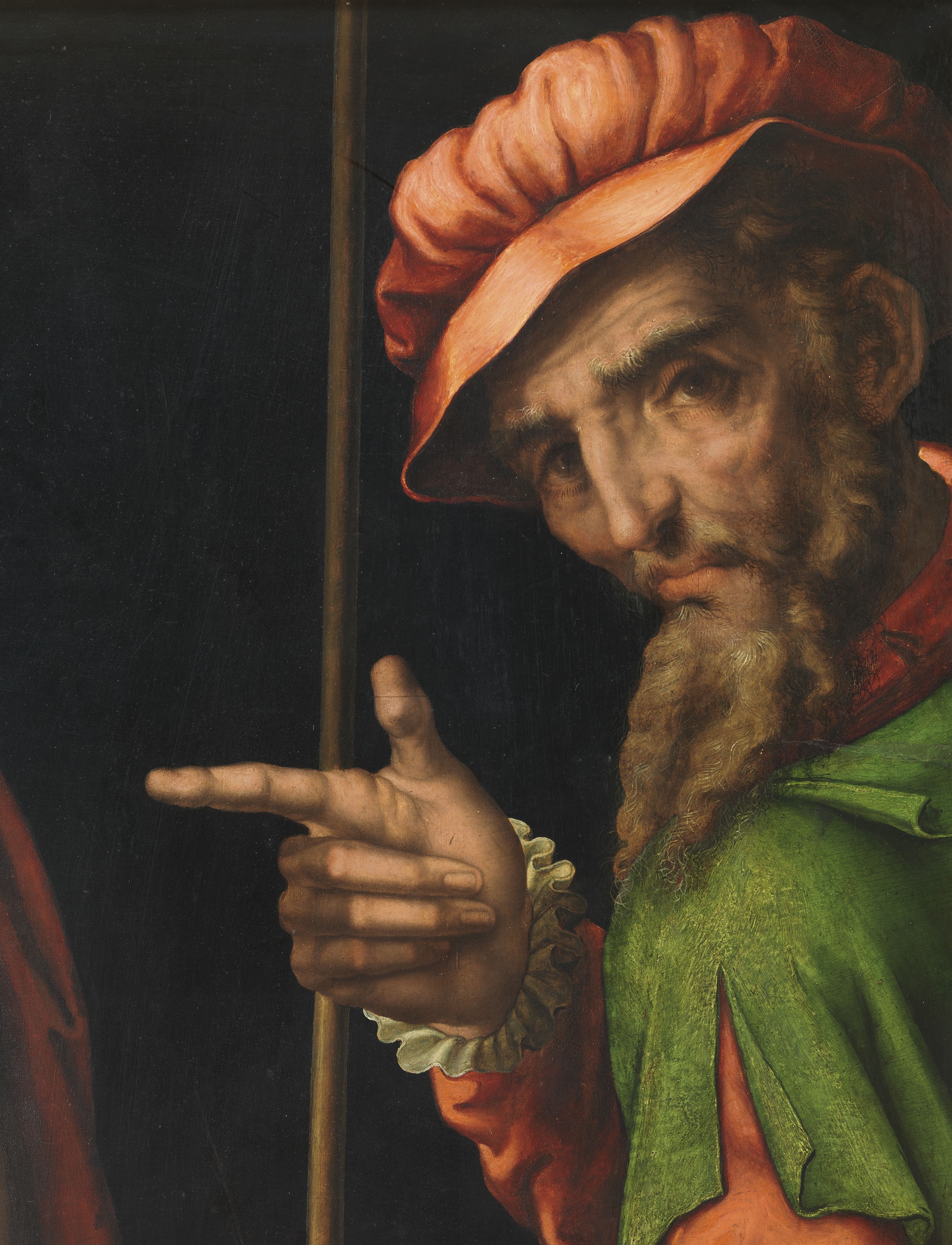 &#039;Cristo presentado al pueblo&#039;, detalle, Luis de Morales, c. 1570. Museo de la Real Academia de Bellas Artes de San Fernando, Madrid