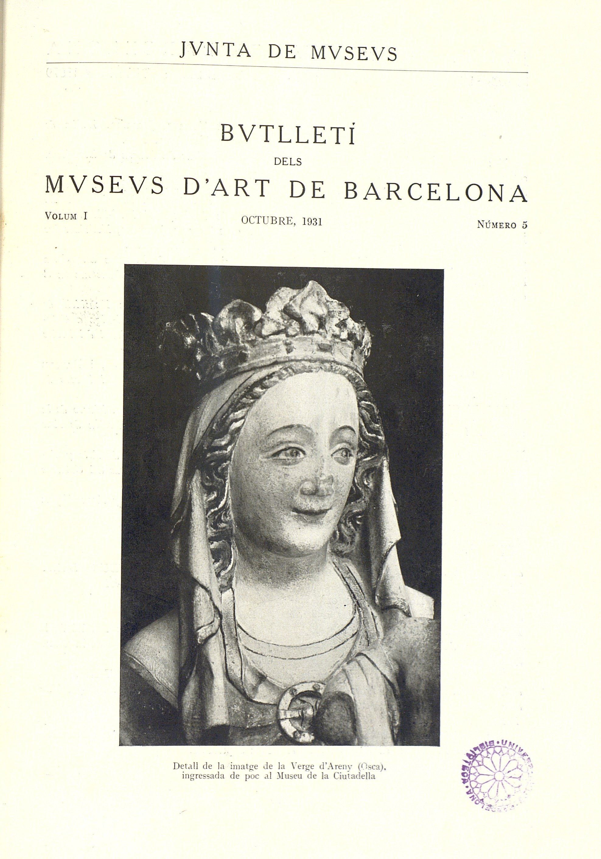 Vol. 1, núm. 5 (octubre 1931) 