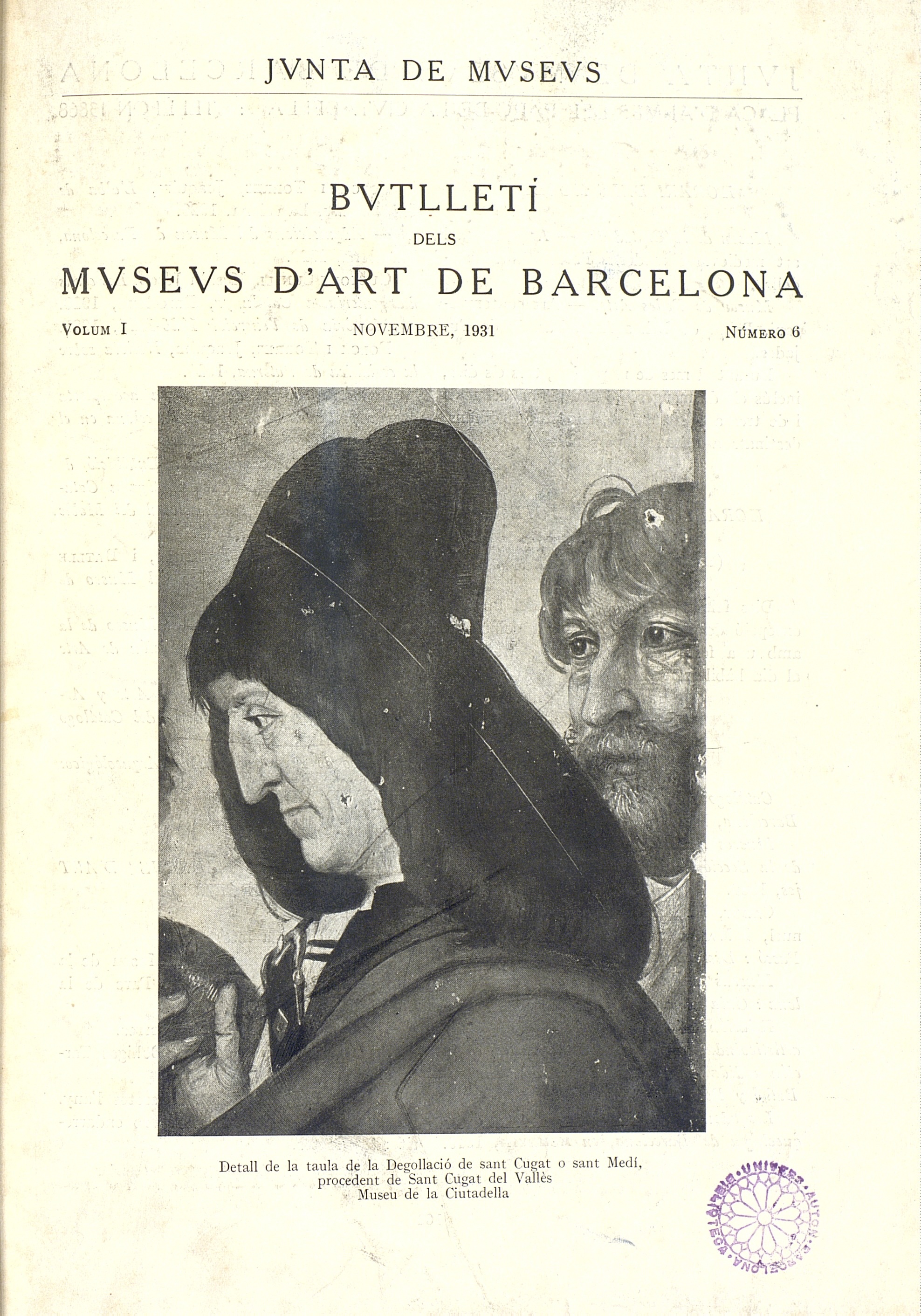Vol. 1, núm. 6 (novembre 1931) 