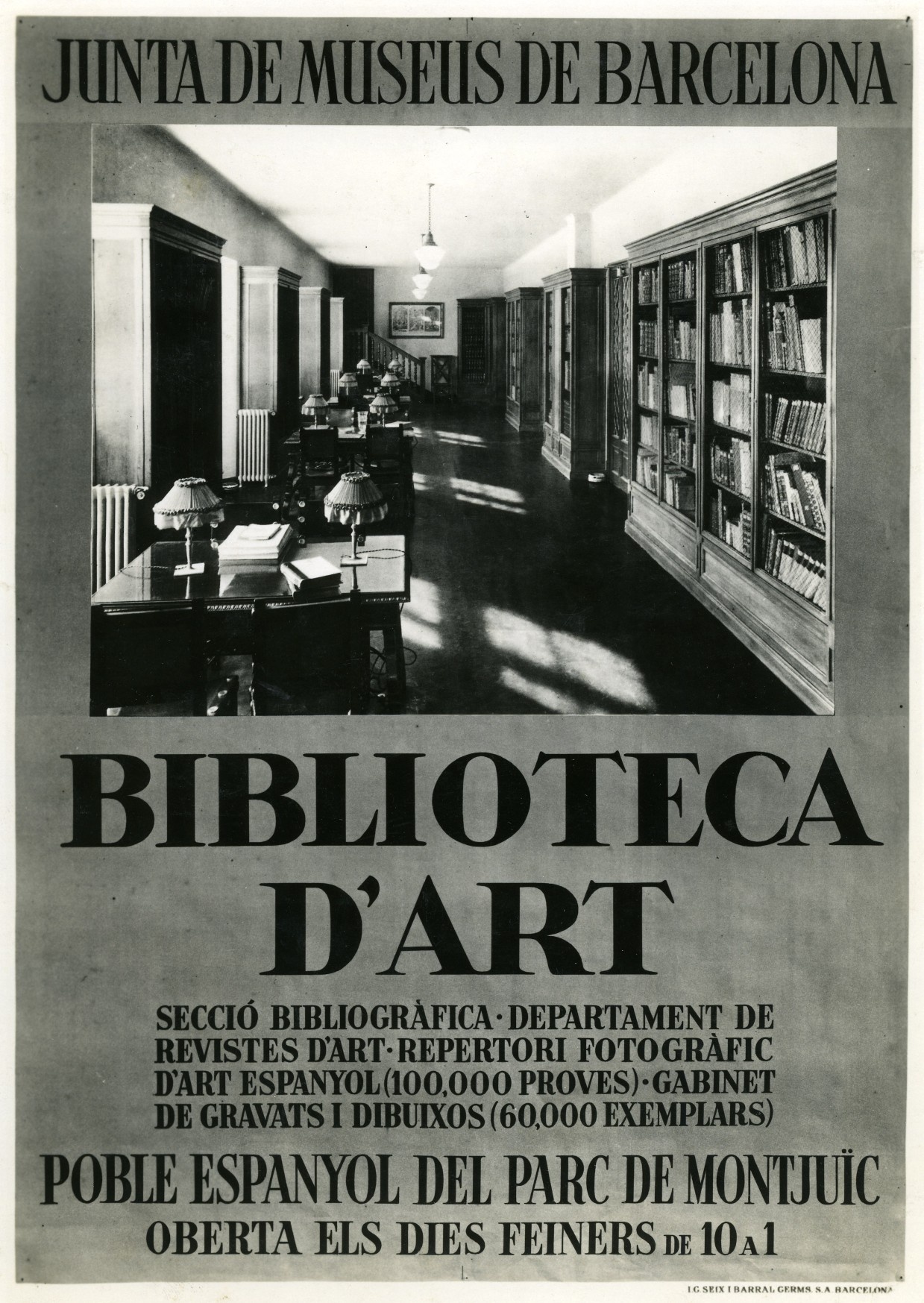 Cartell-anunci de la Biblioteca d’Art