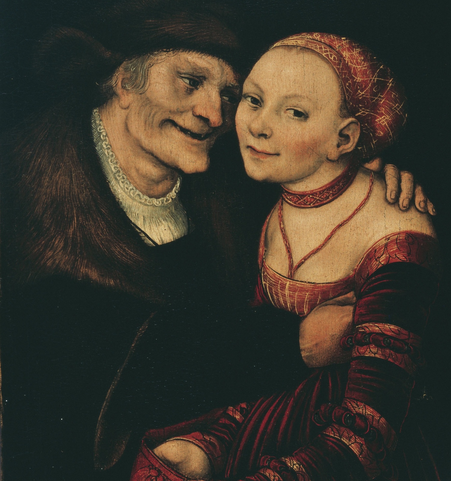 &#039;The Ill-Matched Couple&#039; (detail), Lucas Cranach (the Elder), 1517
