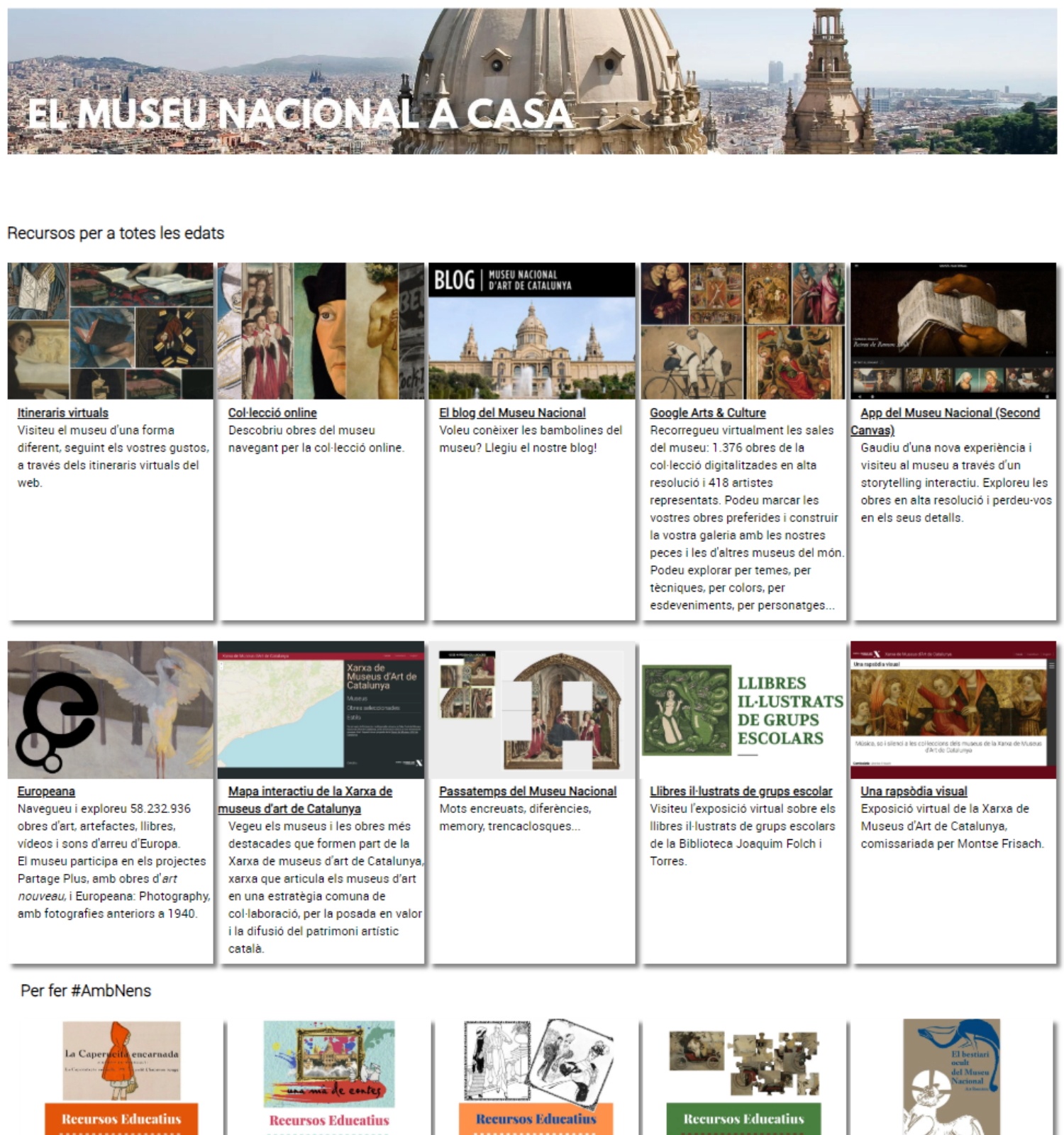 Et portem el Museu Nacional a casa! gaudeix del museu nacional a casa