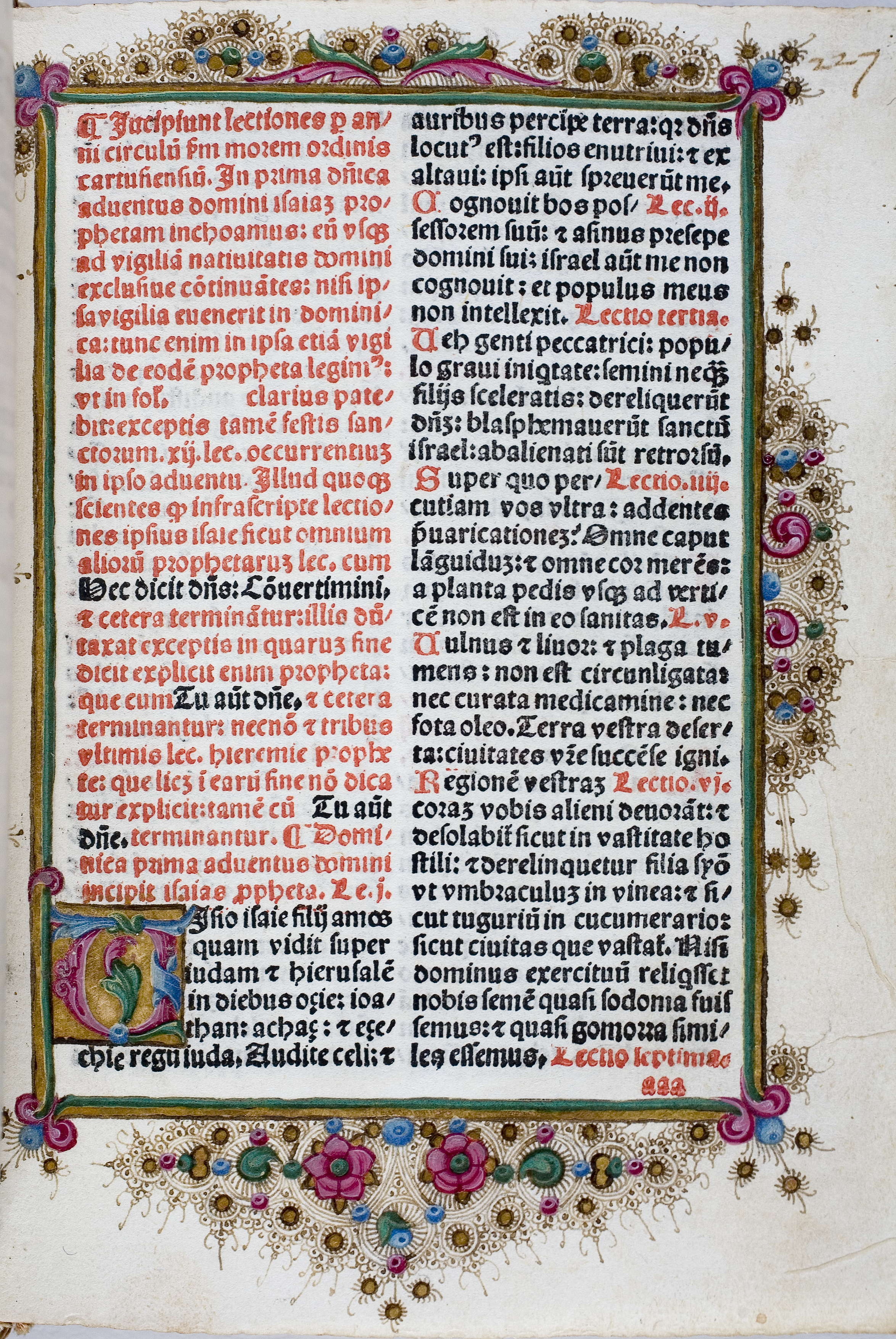 Breviarium Cartusianum. Venetiae: Andrea Torresani, tertio nonas maij MCCCCICI