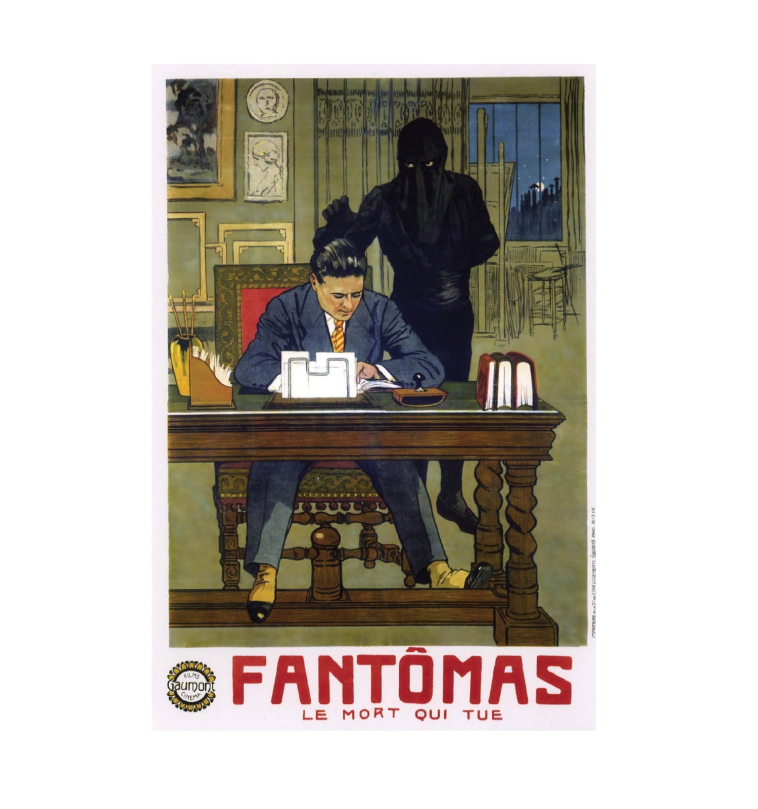 Fantômas de Louis Feuillade, Gaumont, domini públic Fantômas de Louis Feuillade, Gaumont, domini públic
