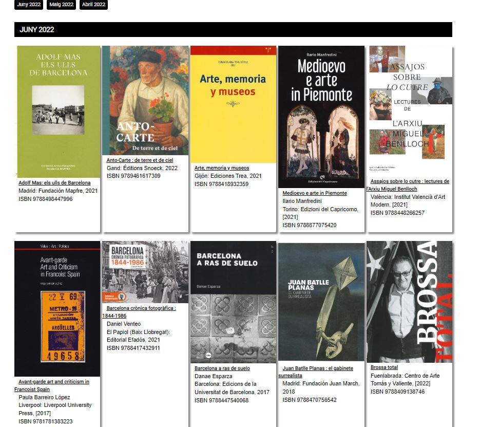 Tercer trimestre 2022 | Novetats bibliogràfiques
