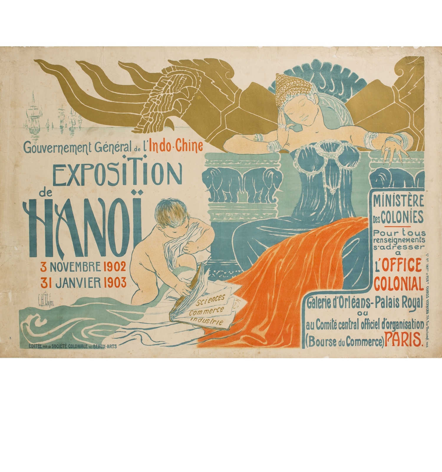 Gouvernement Général de l&#039;Indo-Chine. Exposition Hanoï, Clementine Hélène Dufau, 1902