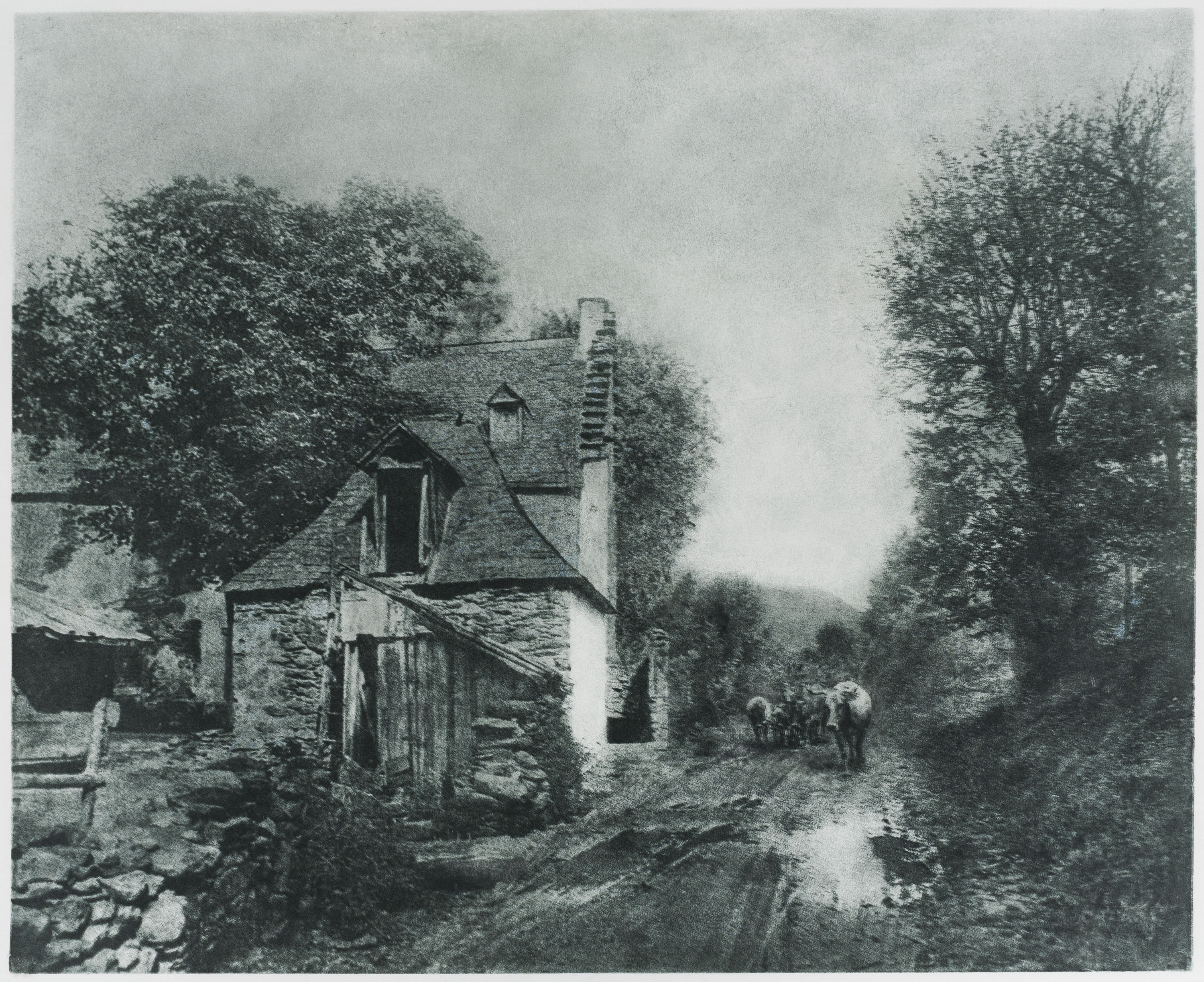 image for: Josep Maria Casals i Ariet - Paisatge amb casa i bous - Cap a 1957