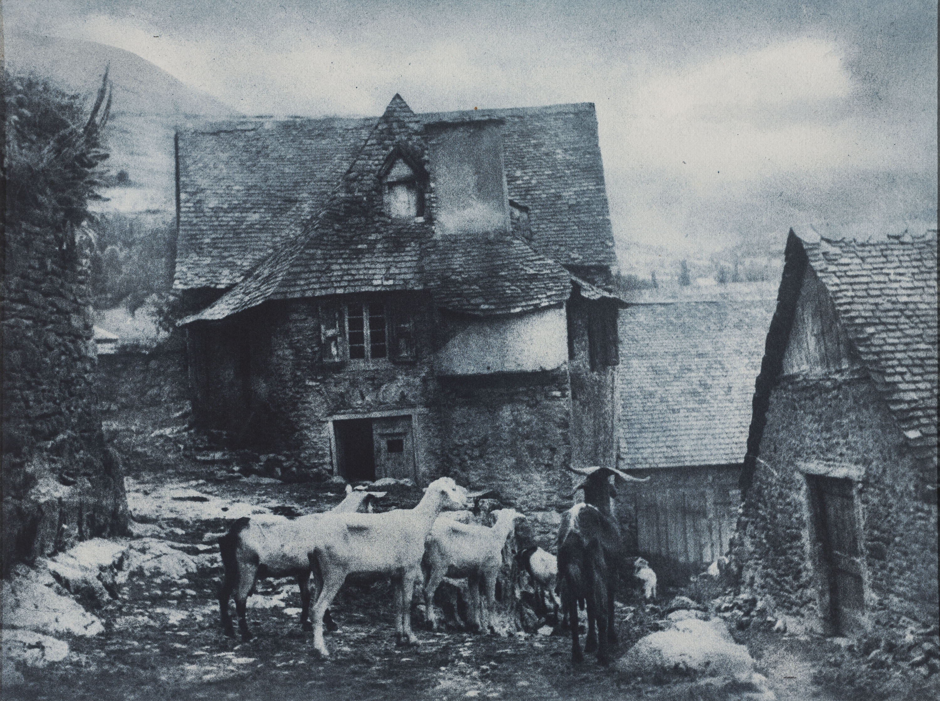 image for: Josep Maria Casals i Ariet - Carrer de poble amb ramat de cabres - Cap a 1930-1950