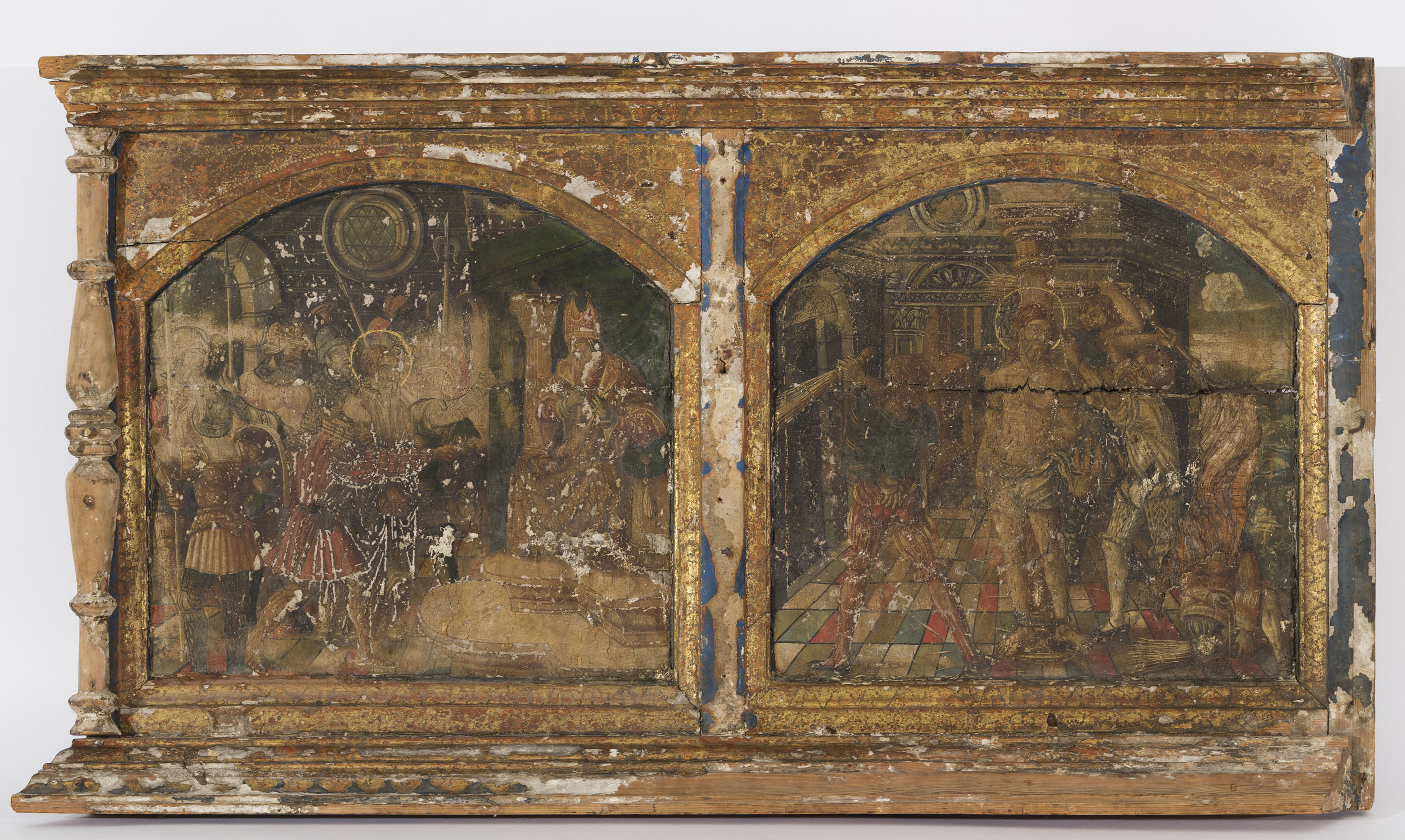 image for: Anònim. Catalunya - La Flagel·lació i Crist davant Caifàs [predel·la d&#039;Estamariu] - Entre 1550-1575