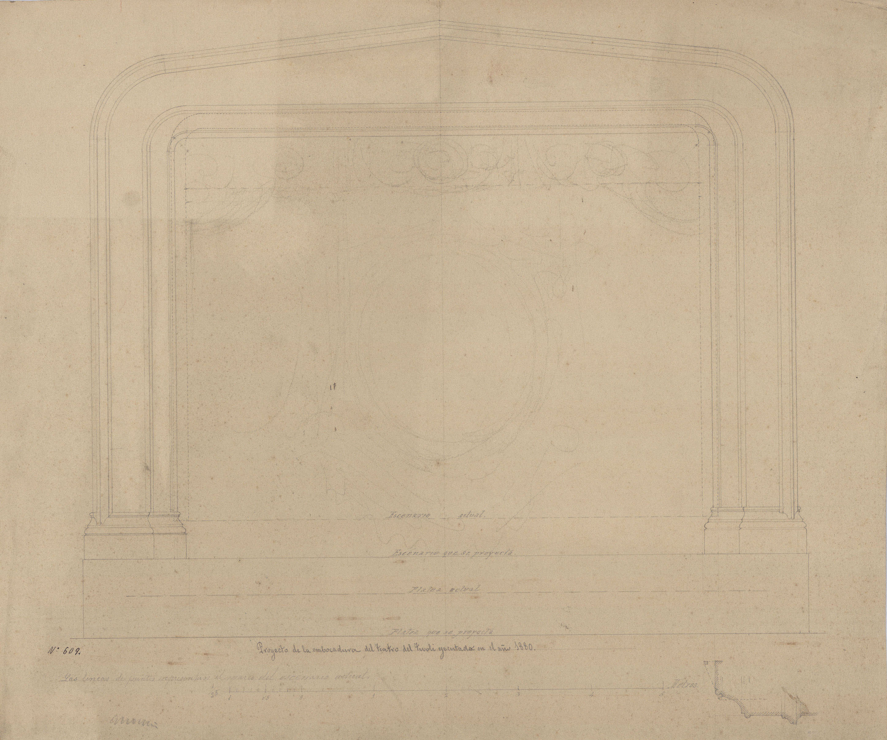 image for: Francesc Soler Rovirosa - Projecte de boca del Teatre Tívoli - 1880