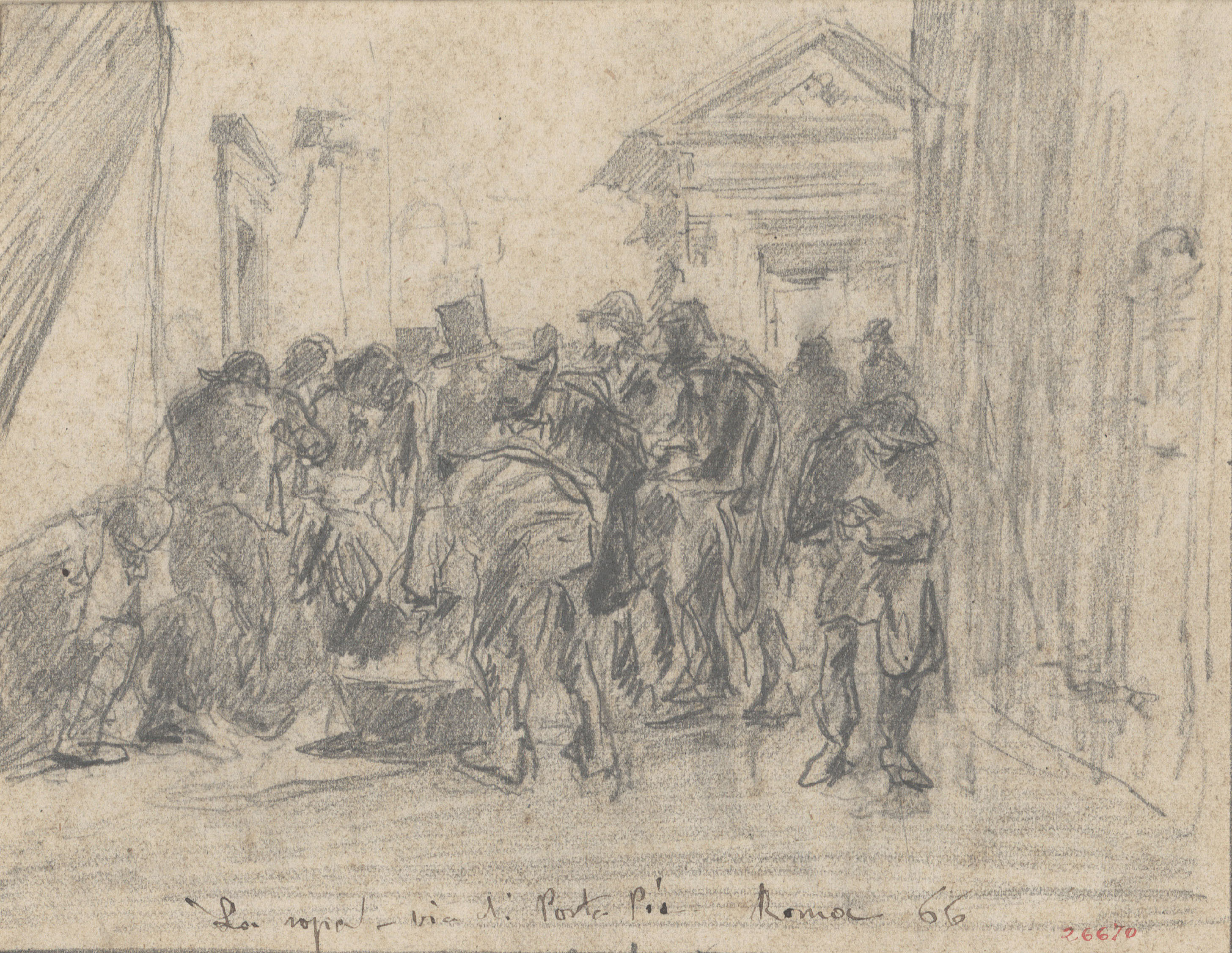 image for: Josep Lluís Pellicer - La sopa (via de Porta Pia, Roma) - 1866