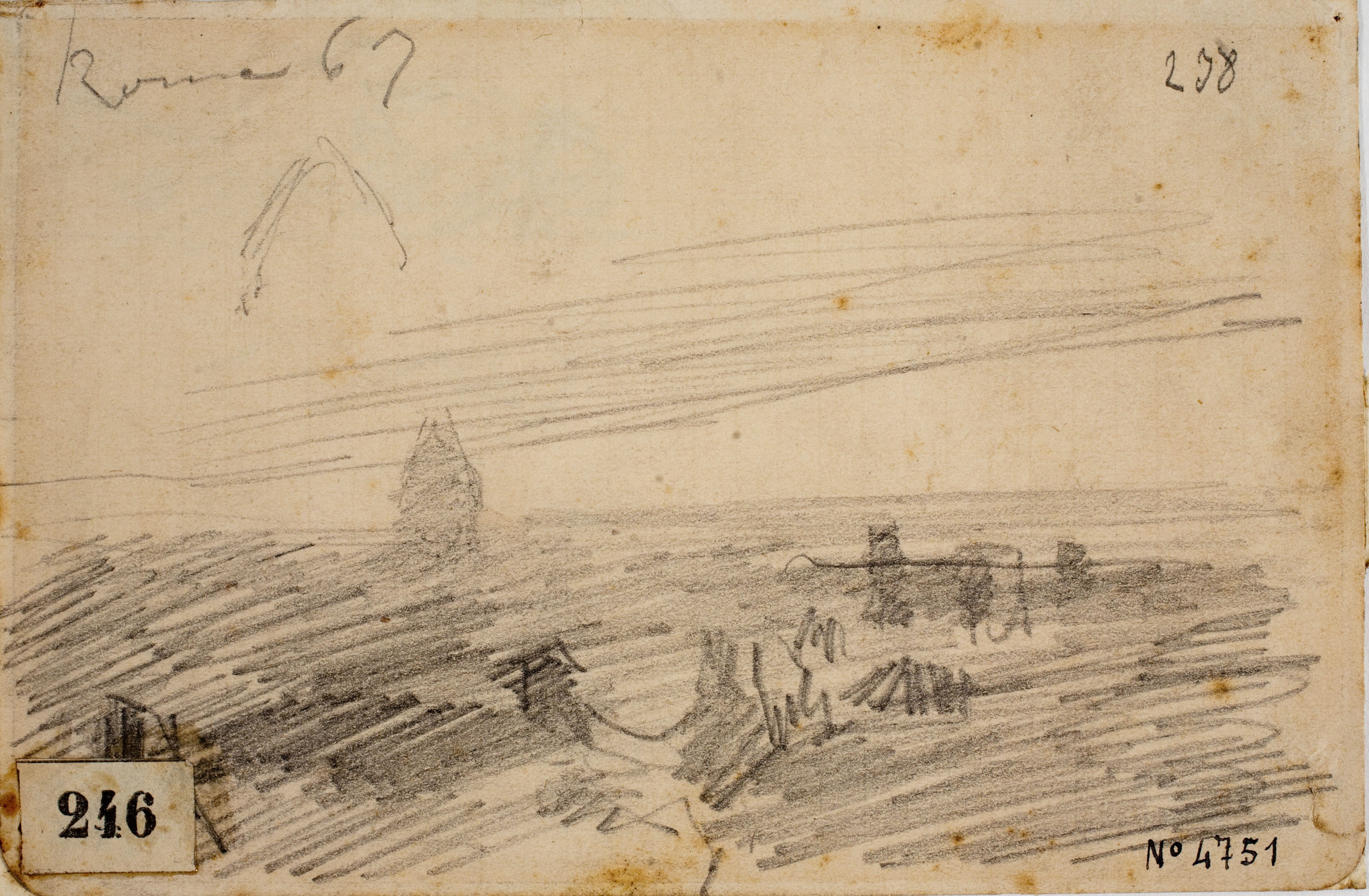 image for: Josep Lluís Pellicer - Apunt de paisatge romà - 1867