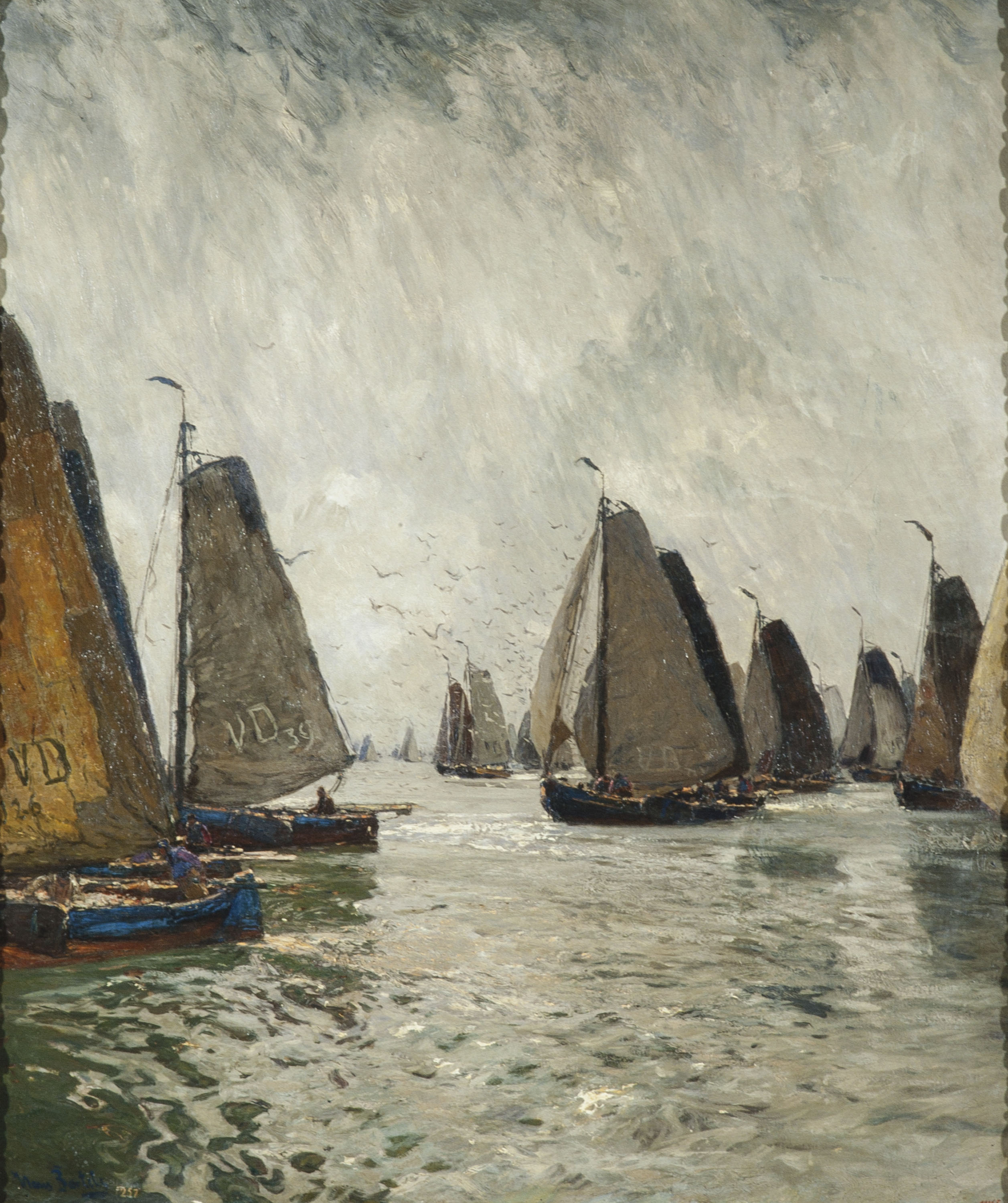 image for: Hans von Bartels - Barques pescadores al Zuiderzee (Països Baixos) - Cap a 1896