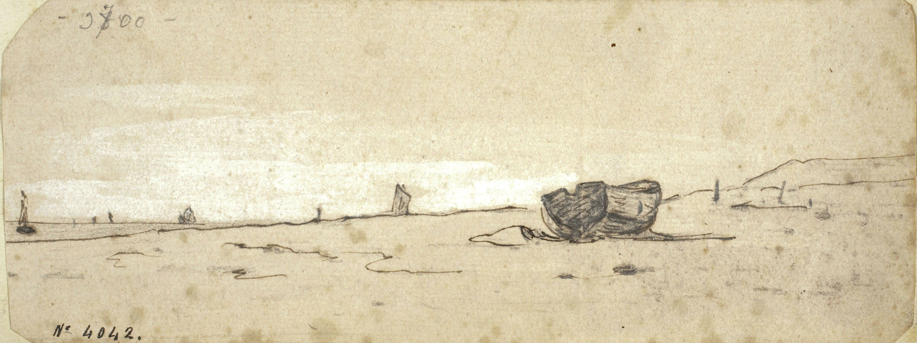 image for: Modest Urgell - Barques a la platja - Cap a 1864