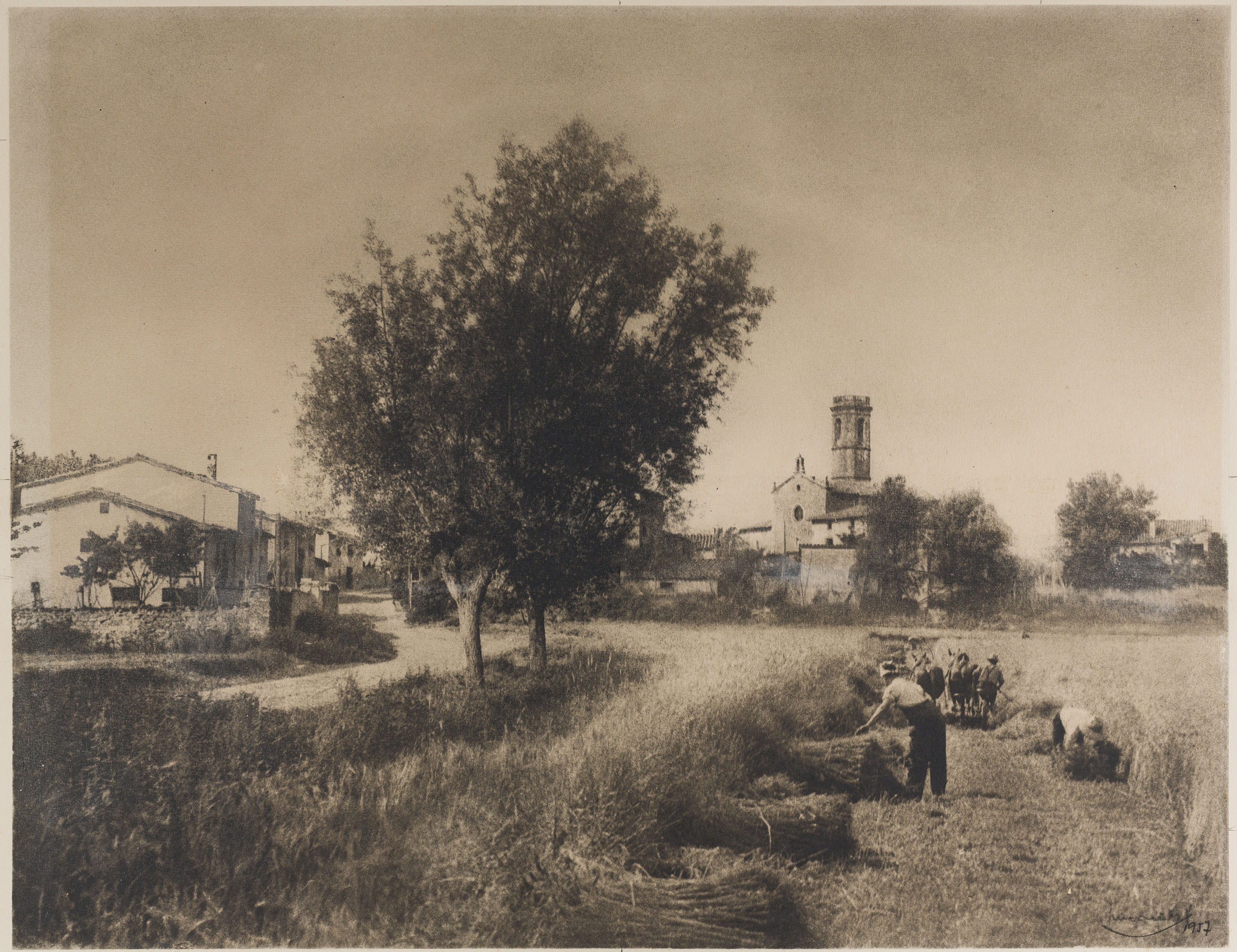 image for: Josep Maria Casals i Ariet - Paisatge amb segadors - 1957
