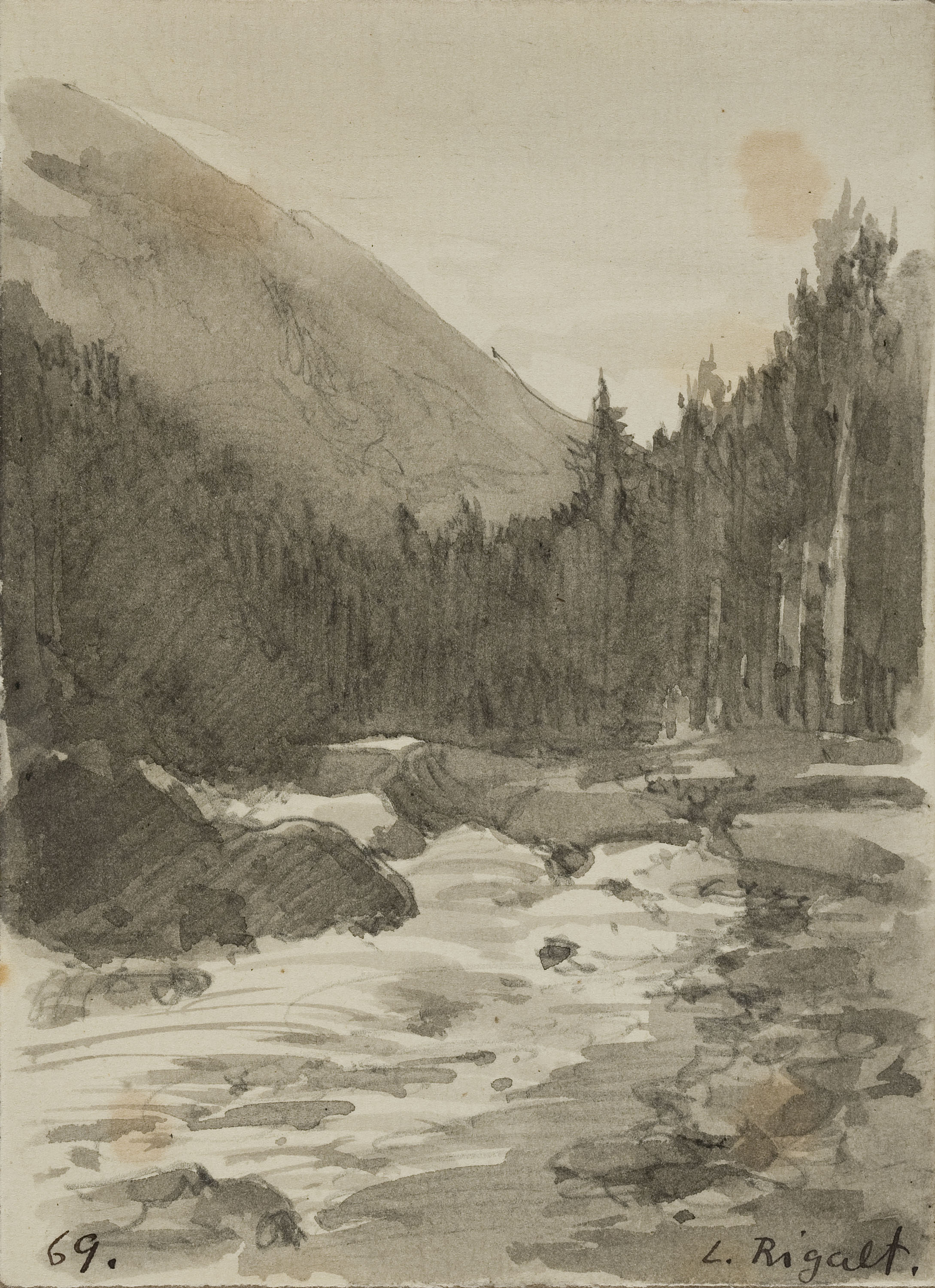 image for: Lluís Rigalt - Paisatge amb riu - Cap a 1873-1874